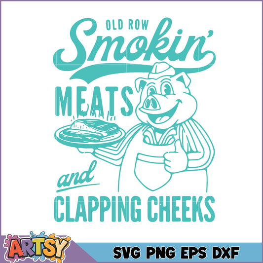 Smokin' Meats SVG, Pig Design
