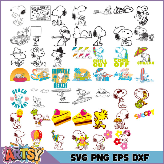 Snoopy SVG Bundle Summer & Fun Designs