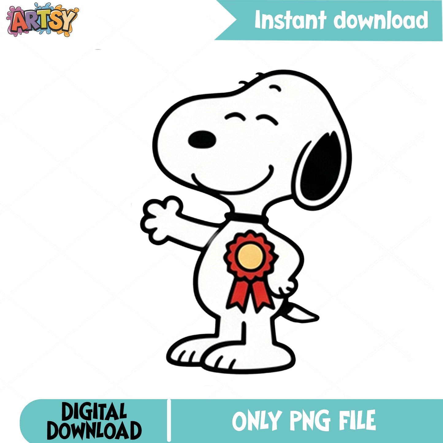 Snoopy Award Ribbon PNG, Peanuts Clipart PNG, Snoopy PNG