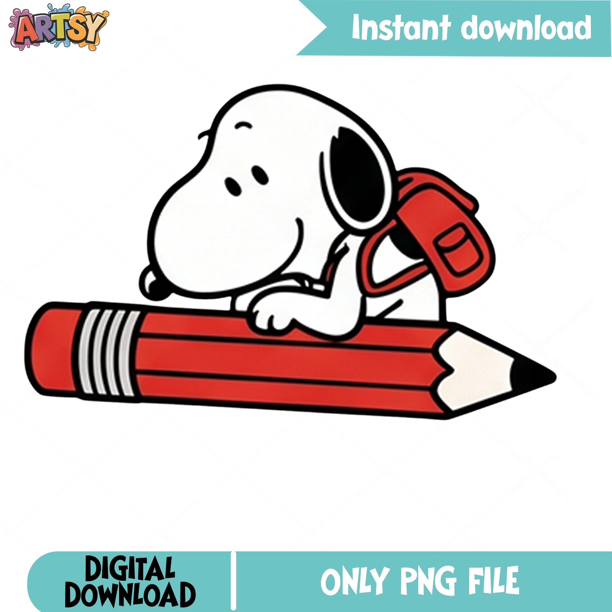Snoopy Back To School PNG, Peanuts Pencil Clipart, School PNG