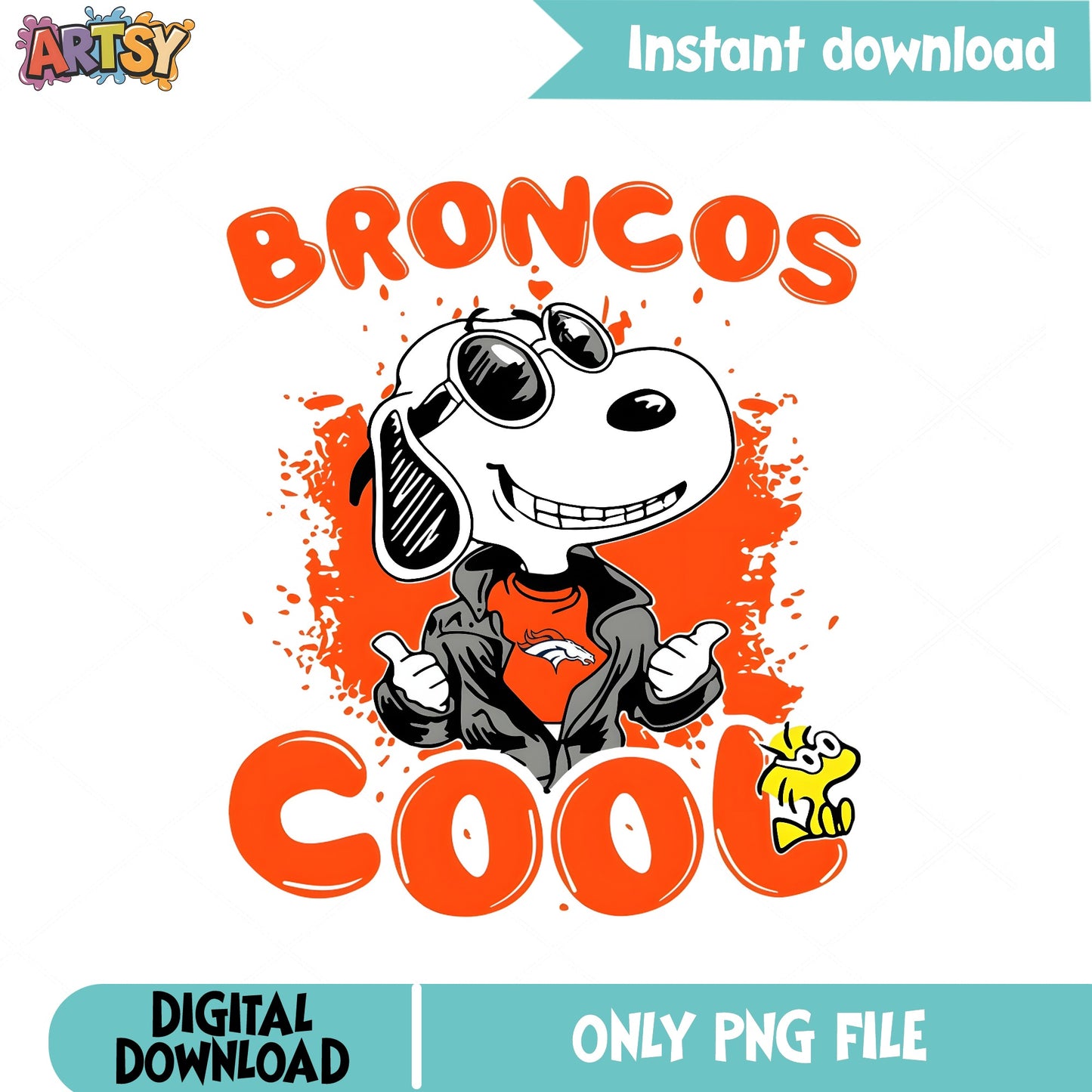 Snoopy Broncos Cool PNG, Denver Broncos NFL PNG, Football PNG