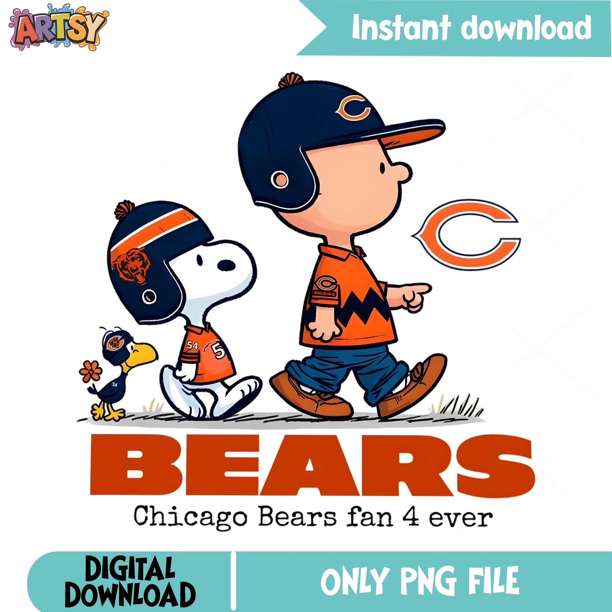 Snoopy Charlie Brown Chicago Bears PNG, NFL Football Fan PNG, Bears Fan PNG