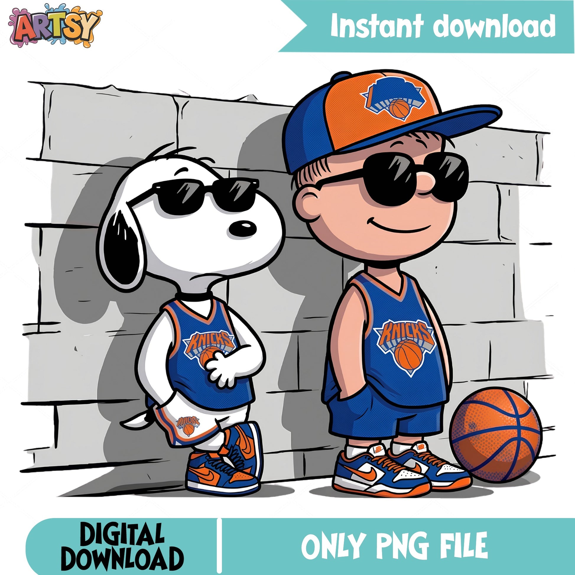 Snoopy Charlie Brown Knicks PNG, Basketball Fan PNG, NBA PNG
