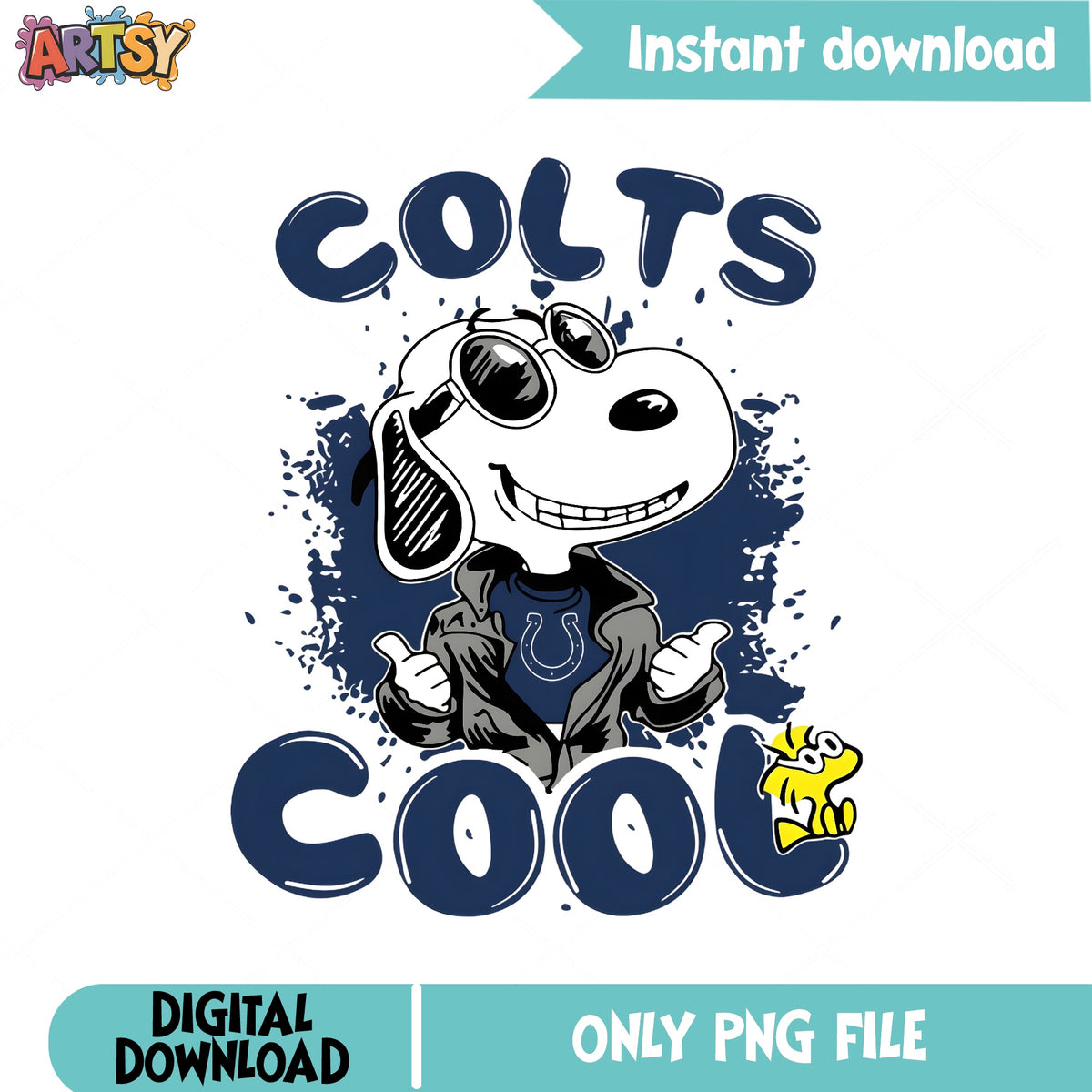 Snoopy Cool Indianapolis Colts PNG, NFL Football PNG, Peanuts PNG