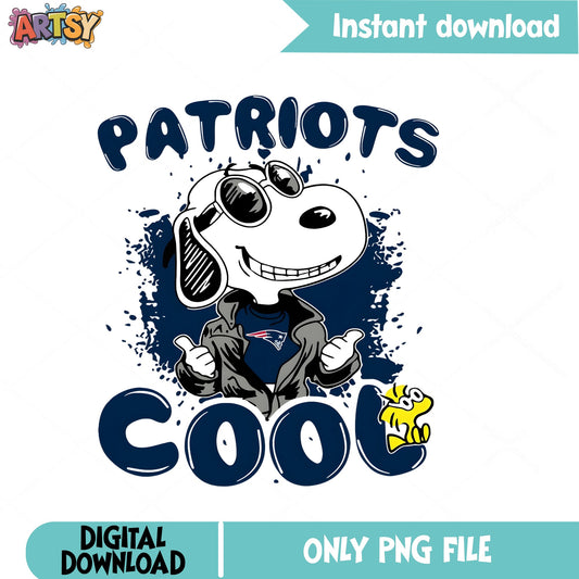 Snoopy Patriots Cool PNG, New England Patriots PNG, NFL PNG