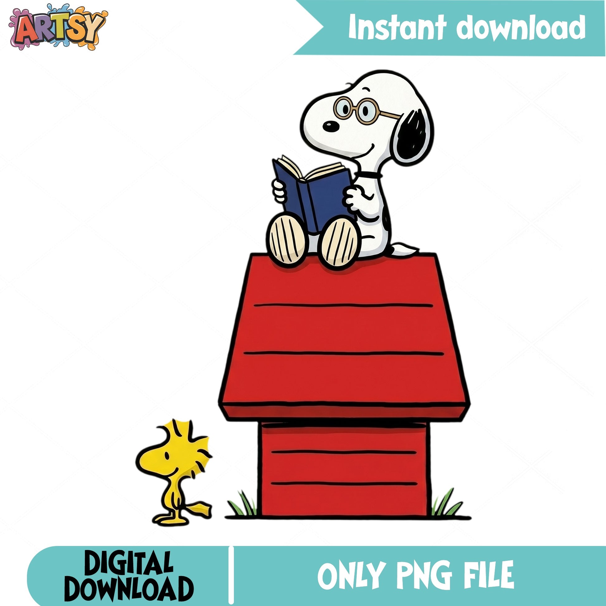 Snoopy Reading Book PNG, Peanuts Woodstock PNG, Back To School PNG