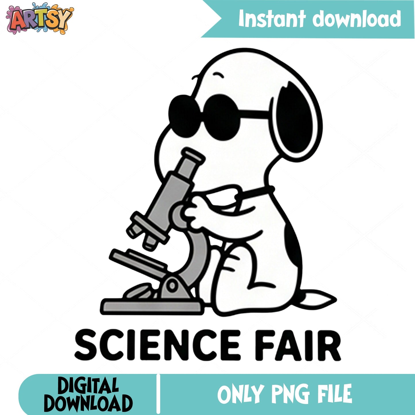 Snoopy Science Fair PNG, Peanuts Back To School PNG, Science PNG