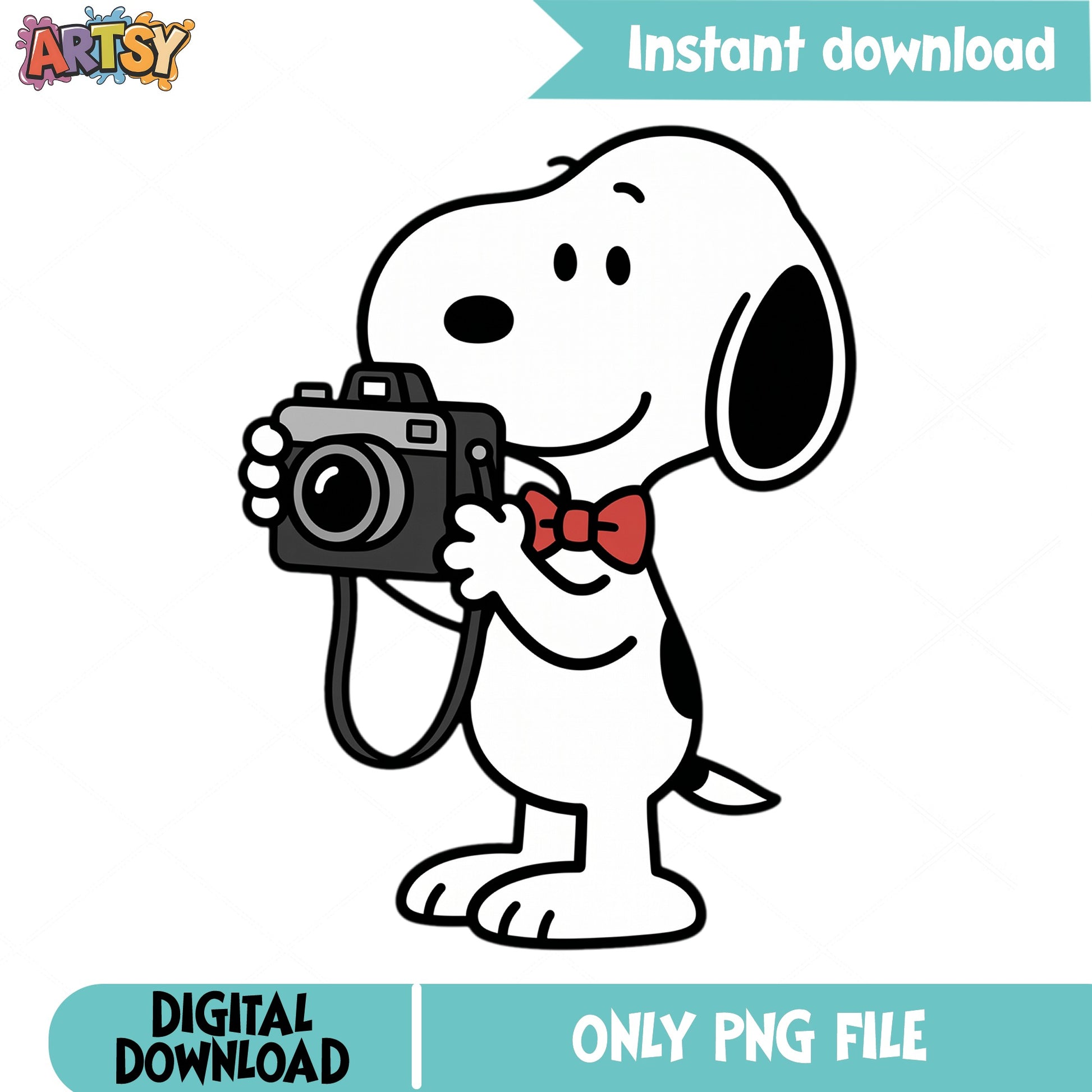 Snoopy With Camera PNG, Peanuts Clipart, Snoopy Dog PNG