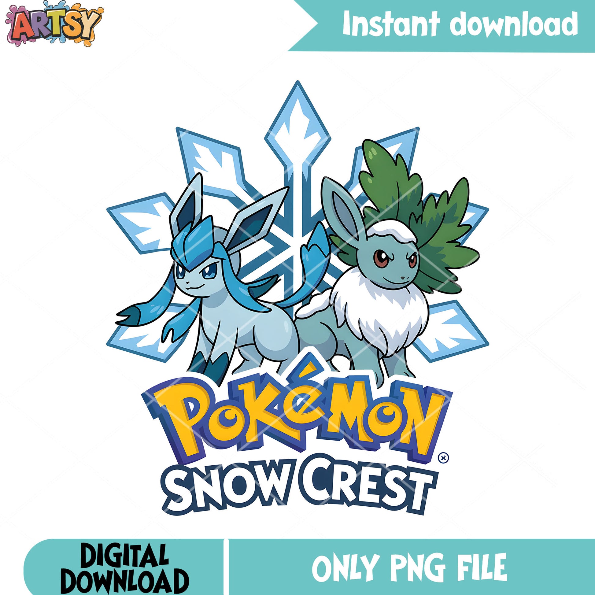 Snow leafeon glaceon png, pokemon png, nintendo switch png