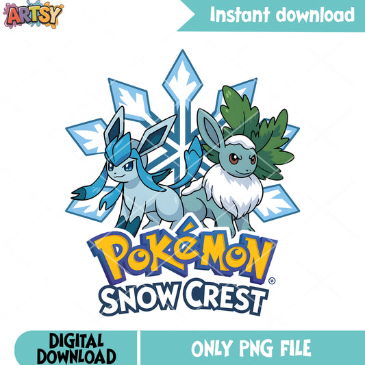 Snow leafeon glaceon png, pokemon png, nintendo switch png