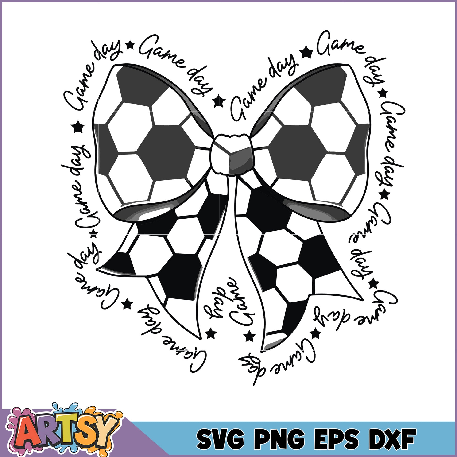 Soccer Bow SVG Game Day Design
