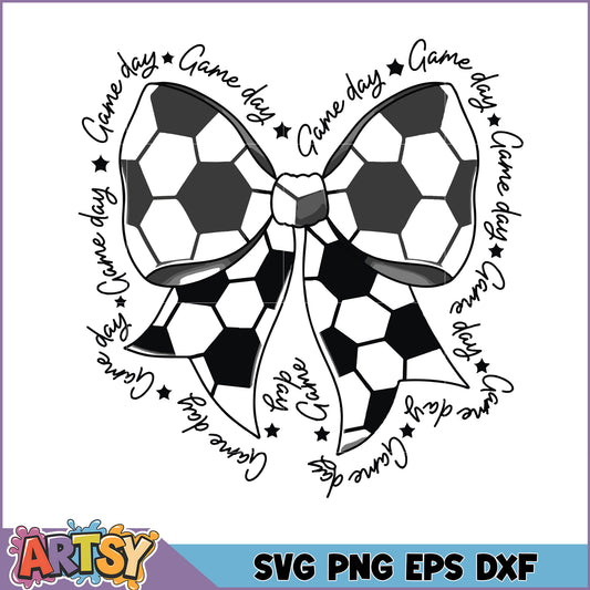 Soccer Bow SVG Game Day Design