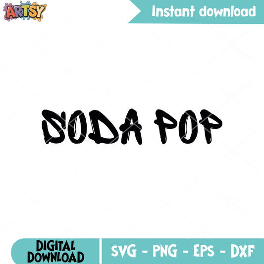 Soda pop outline svg, soda pop svg, saja boys kpop demon hunters svg