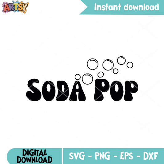 Soda pop text design svg, soda pop svg, saja boys kpop demon hunters svg