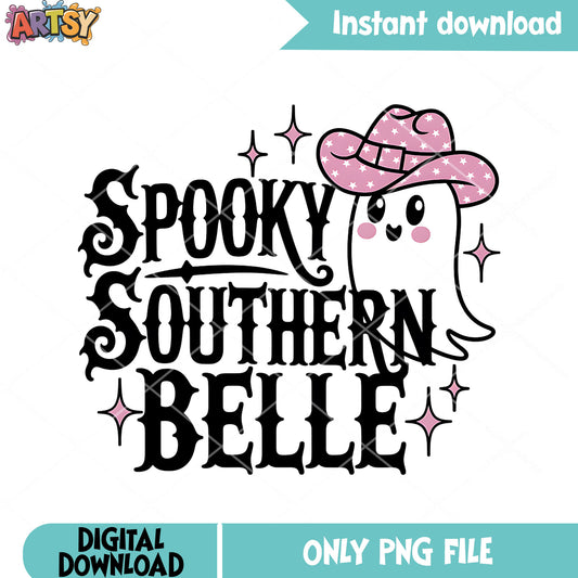 Southern spooky belle  png, stary night png, scary halloween png