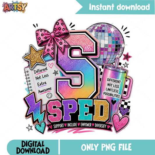 Sped Teacher Special Education PNG, Different Not Less PNG, Teacher Life PNG