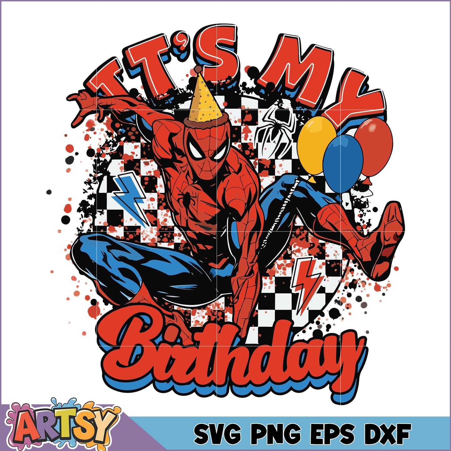 SpiderMan Birthday SVG Cut File