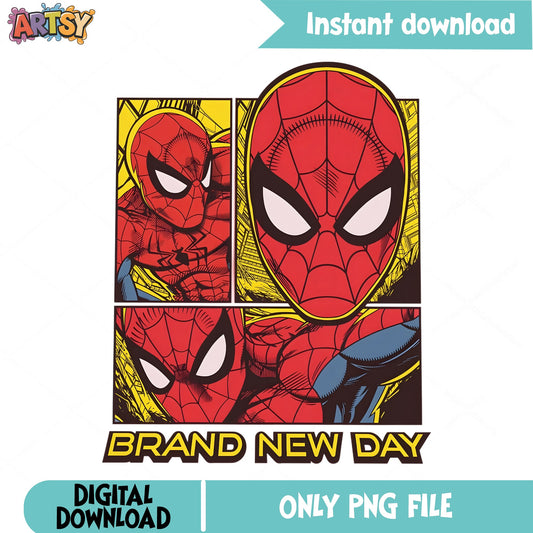 Spiderman Brand New Day PNG, Marvel Superhero PNG, Comic PNG