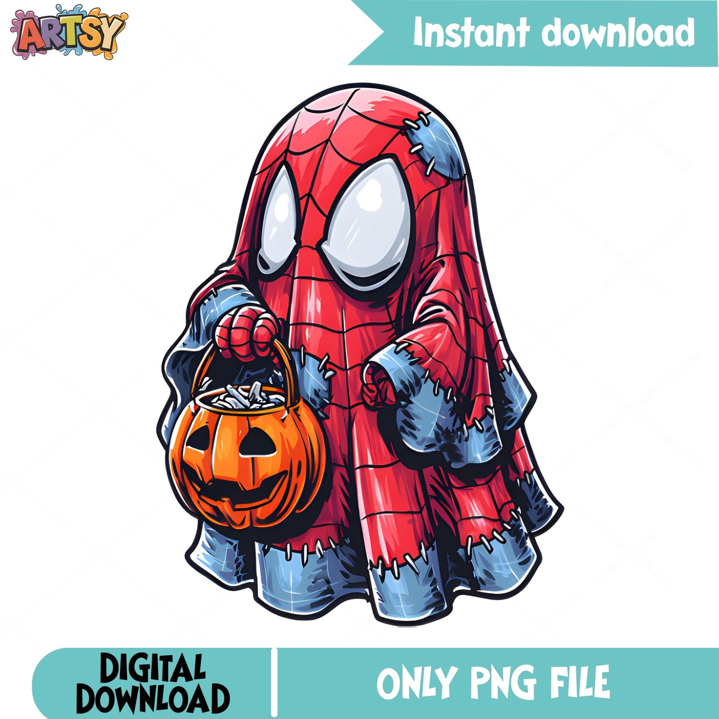 Spiderman Ghost Halloween PNG, Trick Or Treat PNG, Marvel PNG