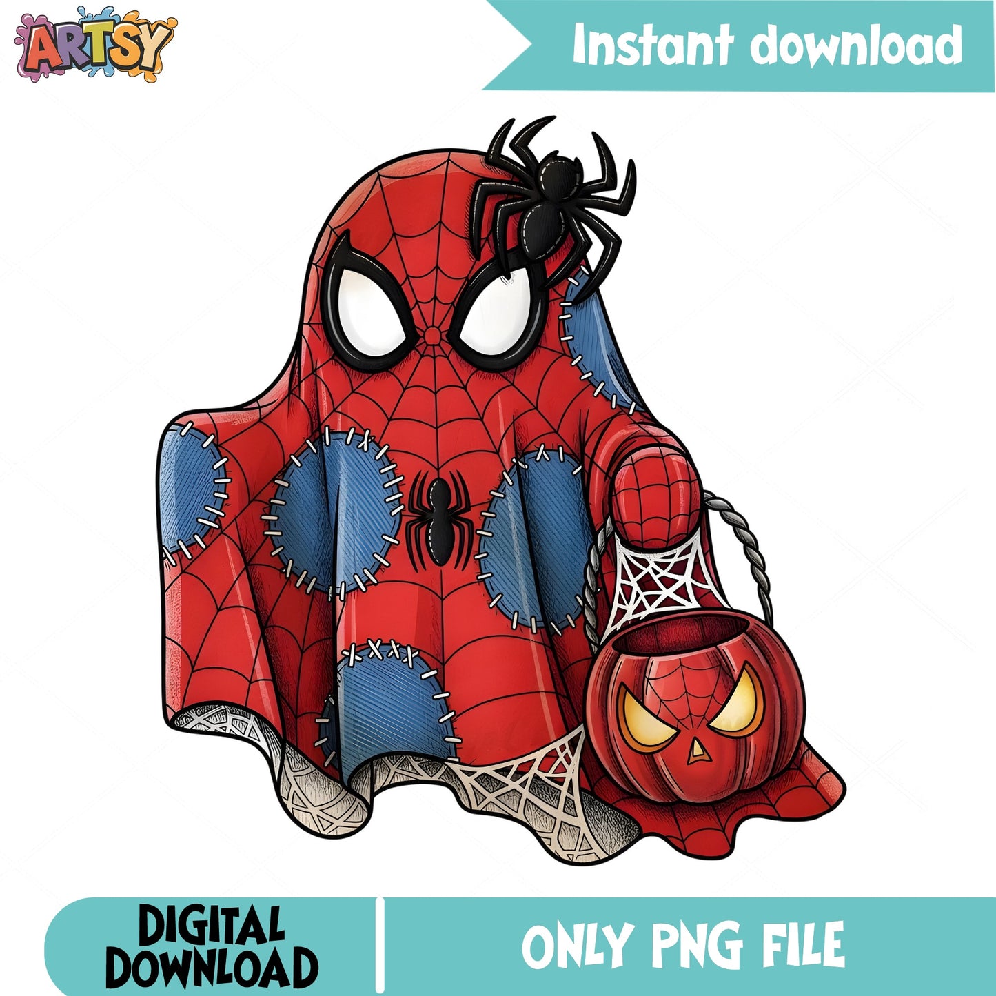 Spiderman Halloween Ghost PNG, Trick Or Treat PNG, Marvel PNG