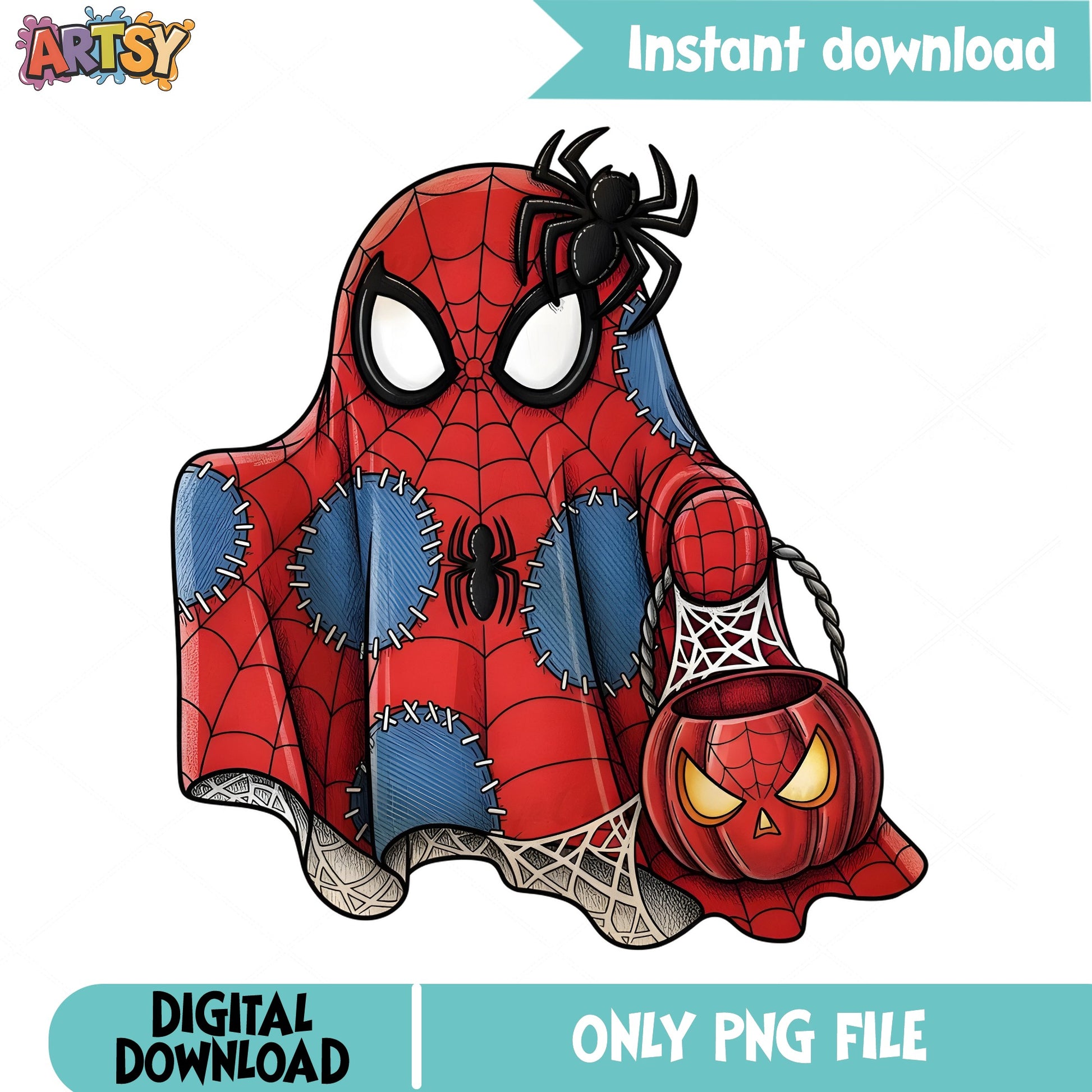 Spiderman Halloween Ghost PNG, Trick Or Treat PNG, Marvel PNG