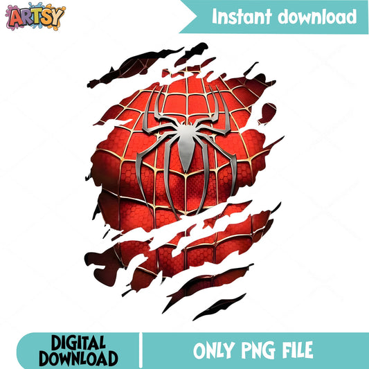 Spiderman Ripped Logo PNG, Marvel Superhero PNG, Spider Man PNG