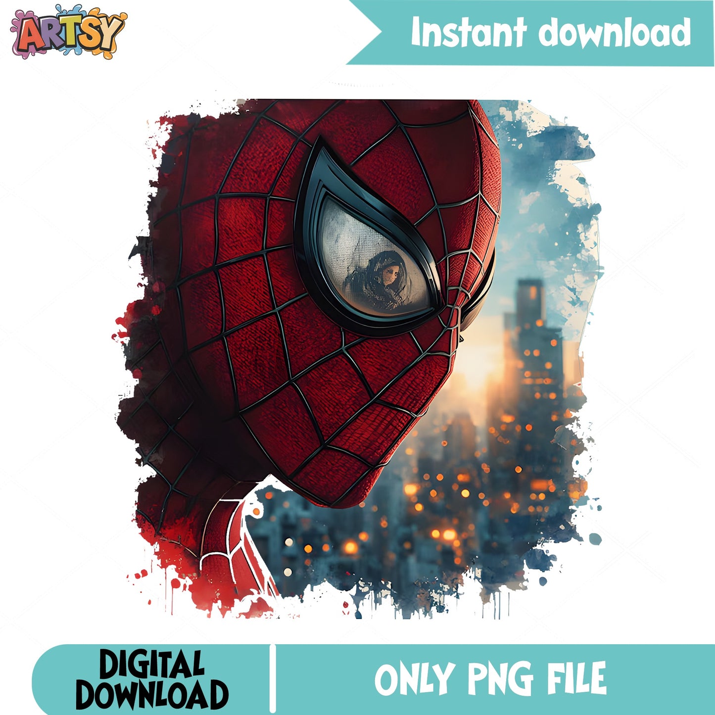 Spiderman Watercolor PNG, Marvel Superhero PNG, Spider Man PNG