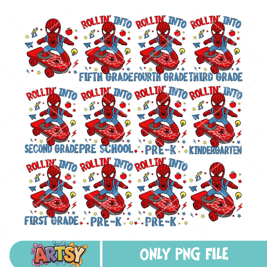 Spidey pre school png bundle, pre school​ png, spiderman movie png