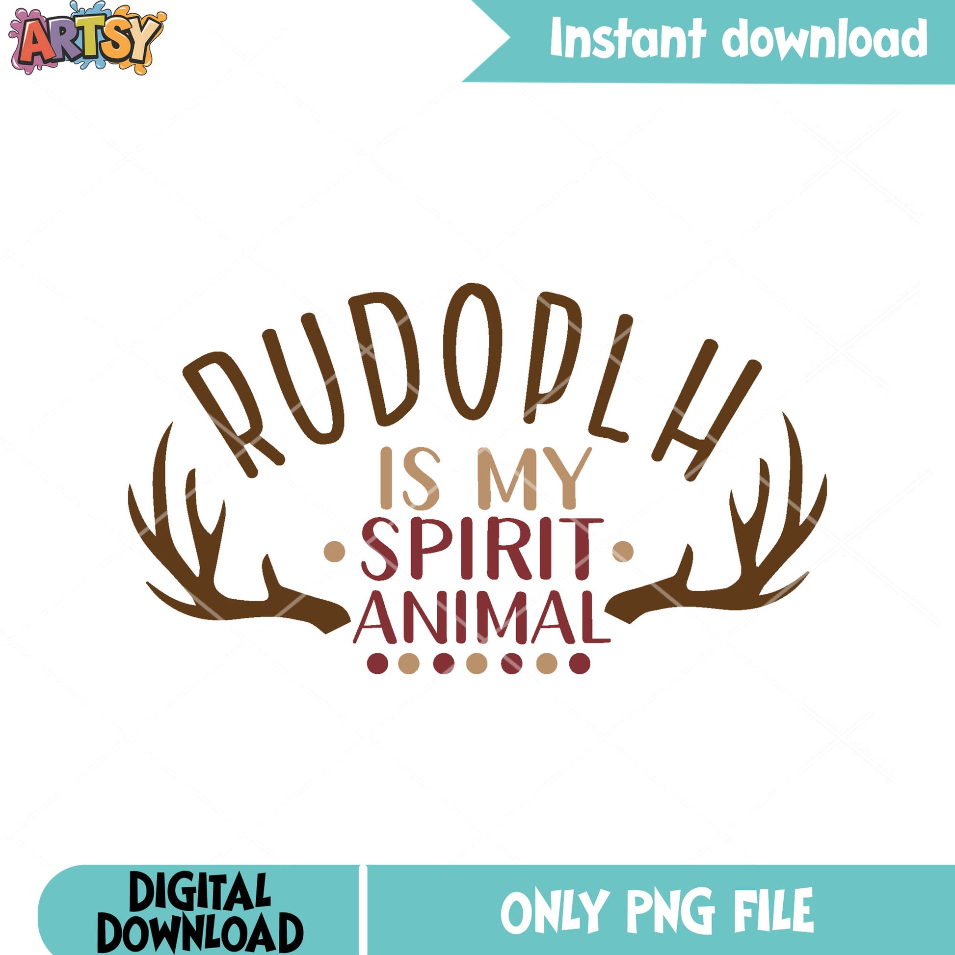 Spirit animal xmas png, christmas spirit png, christmas reindeer png