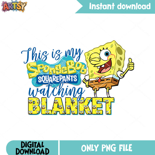 Spongebob squarepants blanket png, cartoon for kids​ png, spongebob​​ png