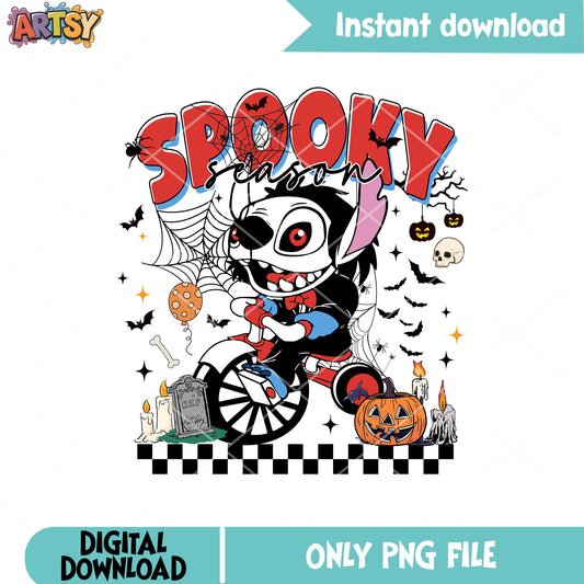 Spooky Halloween Stitch Jigsaw png, stitch halloween costume​ png