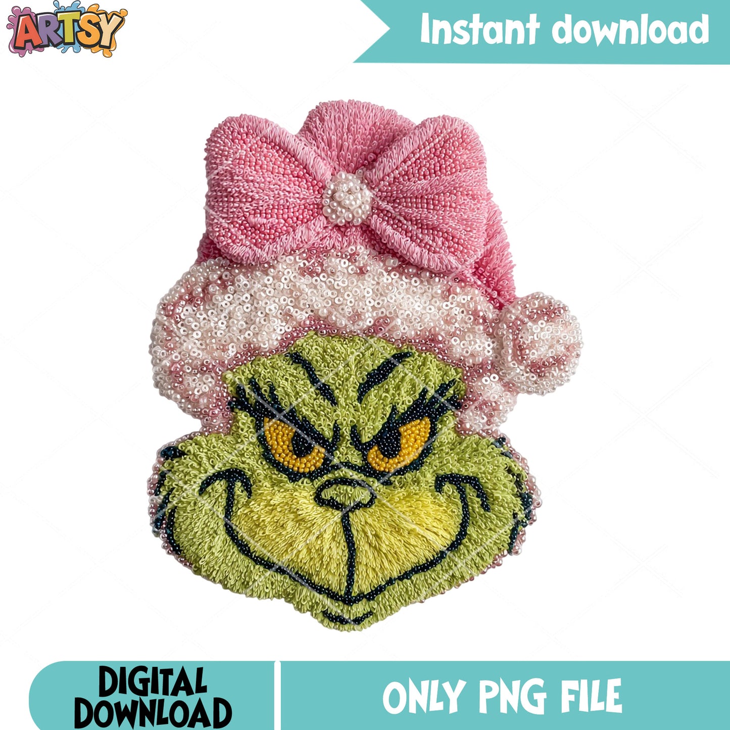 Spooky green monster png, the grinch png, christmas png