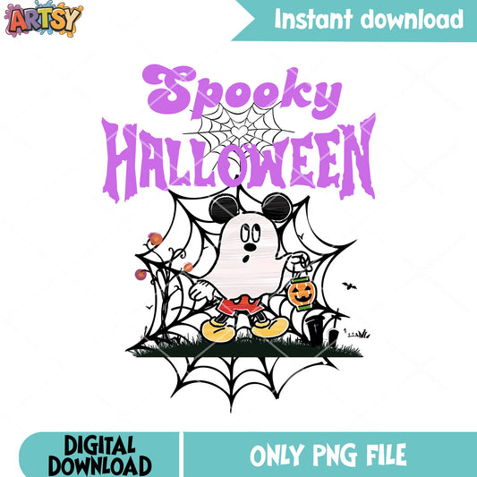 Spooky halloween png, Ghost costume png, jack o lantern png