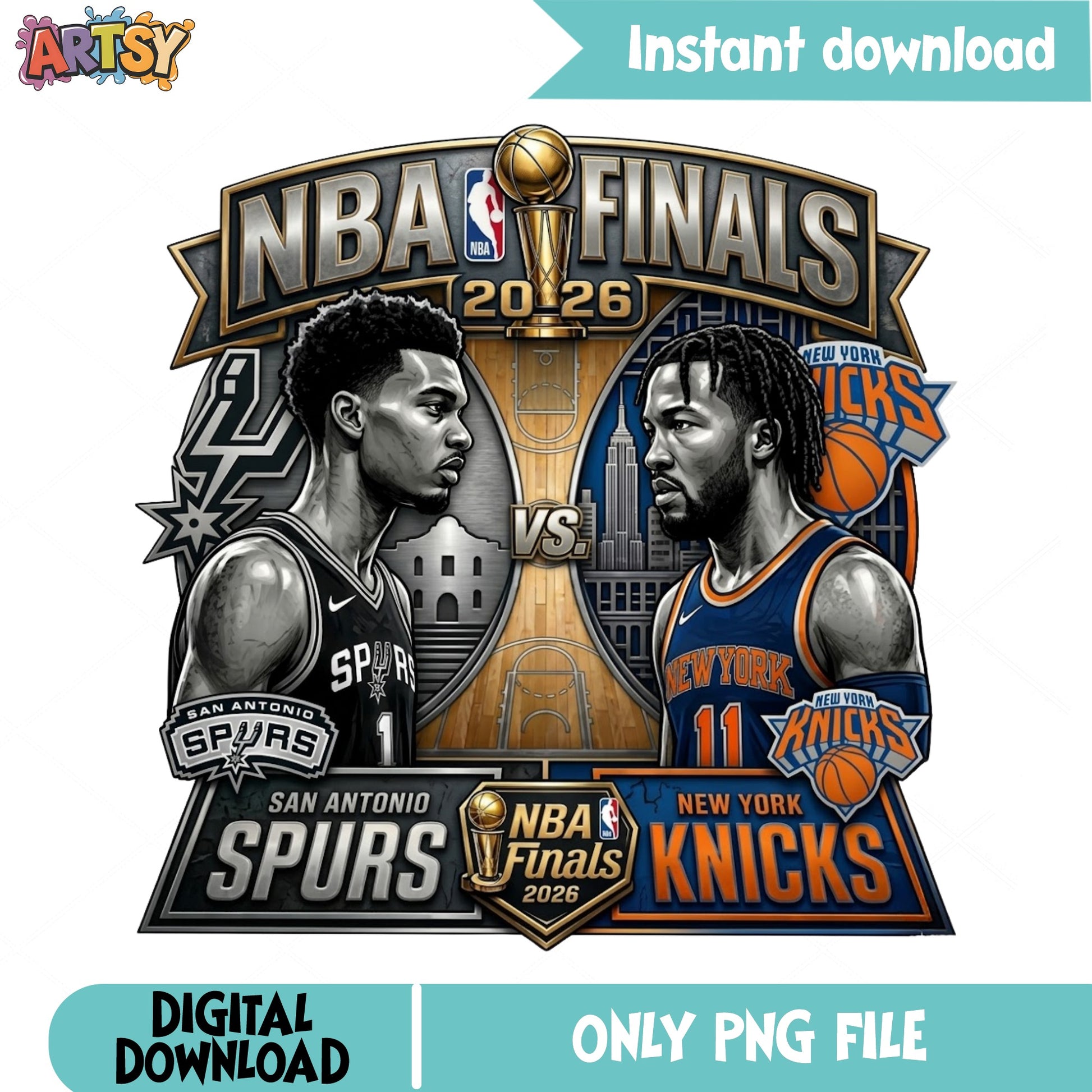 Spurs Vs Knicks NBA Finals 2026 PNG, Basketball PNG, NBA PNG
