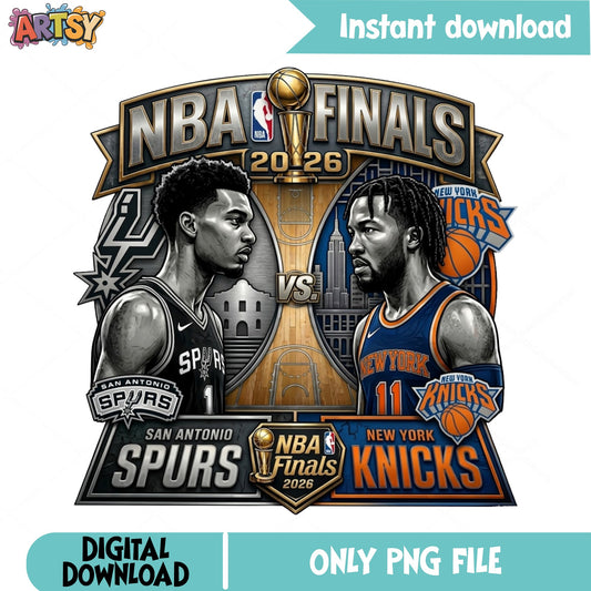 Spurs Vs Knicks NBA Finals 2026 PNG, Basketball PNG, NBA PNG
