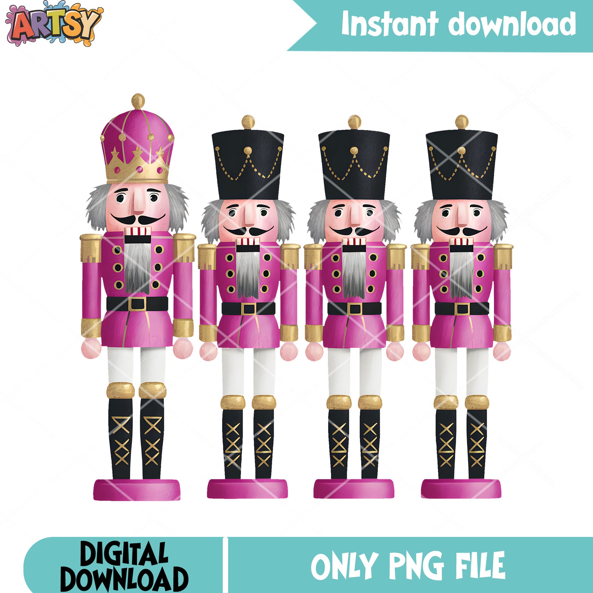 Squad of nutcracker squad png, merry christmas png, christmas vibes png