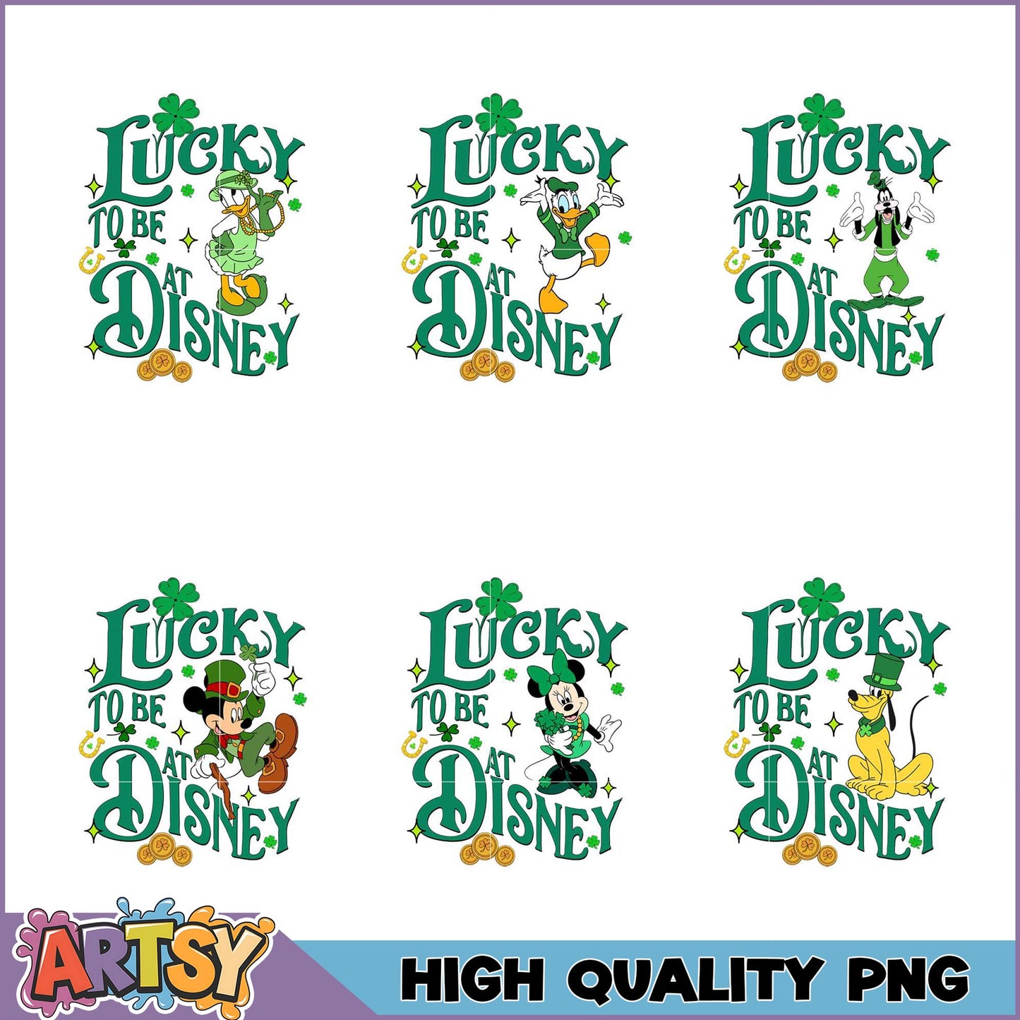 St Patricks Day Disney PNG Bundle High Quality