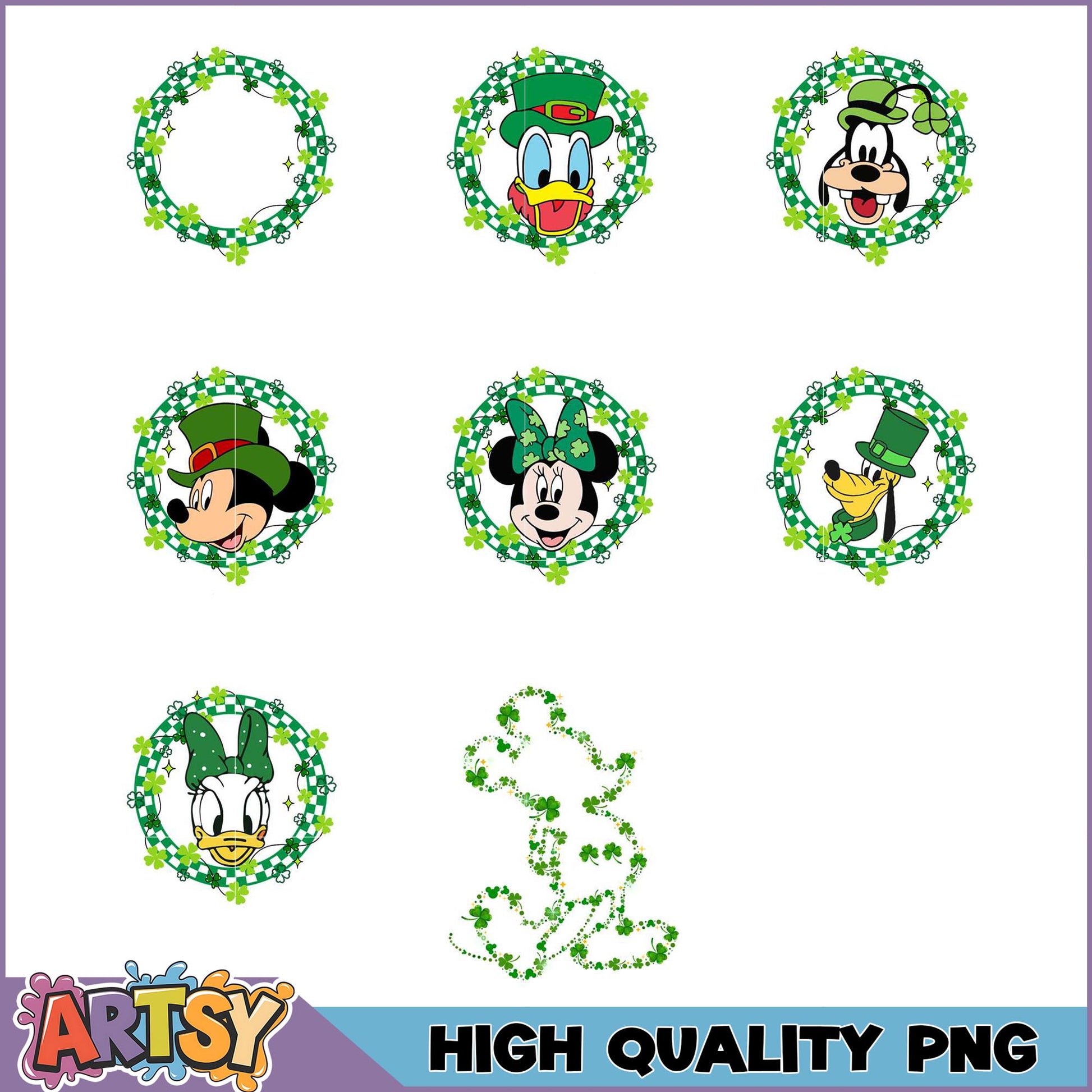St Patricks Day Disney PNG Bundle High Quality Images