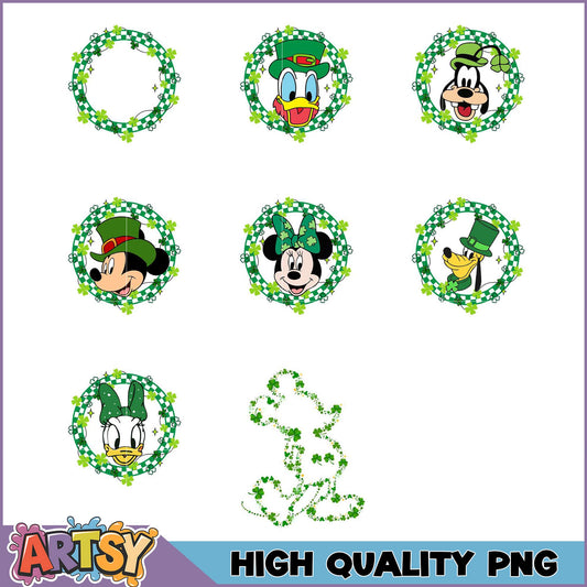 St Patricks Day Disney PNG Bundle High Quality Images