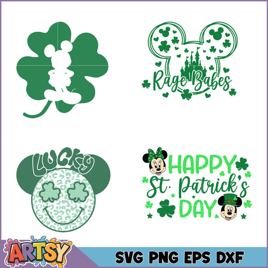 St Patricks Day Mickey Mouse SVG Bundle