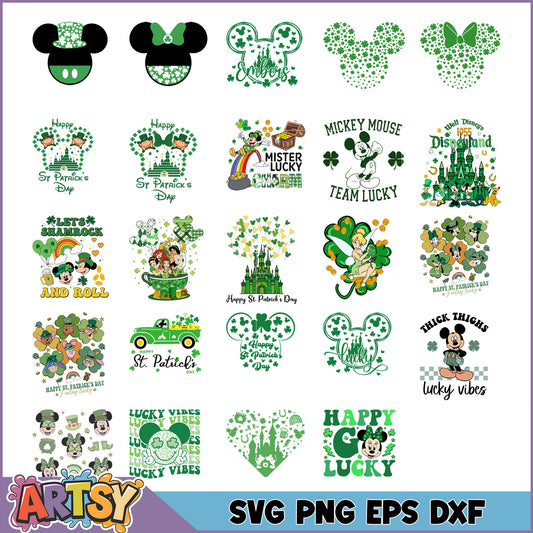 St Patricks Day Mickey SVG Bundle