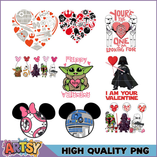 Star Wars Valentines PNG Bundle High Quality