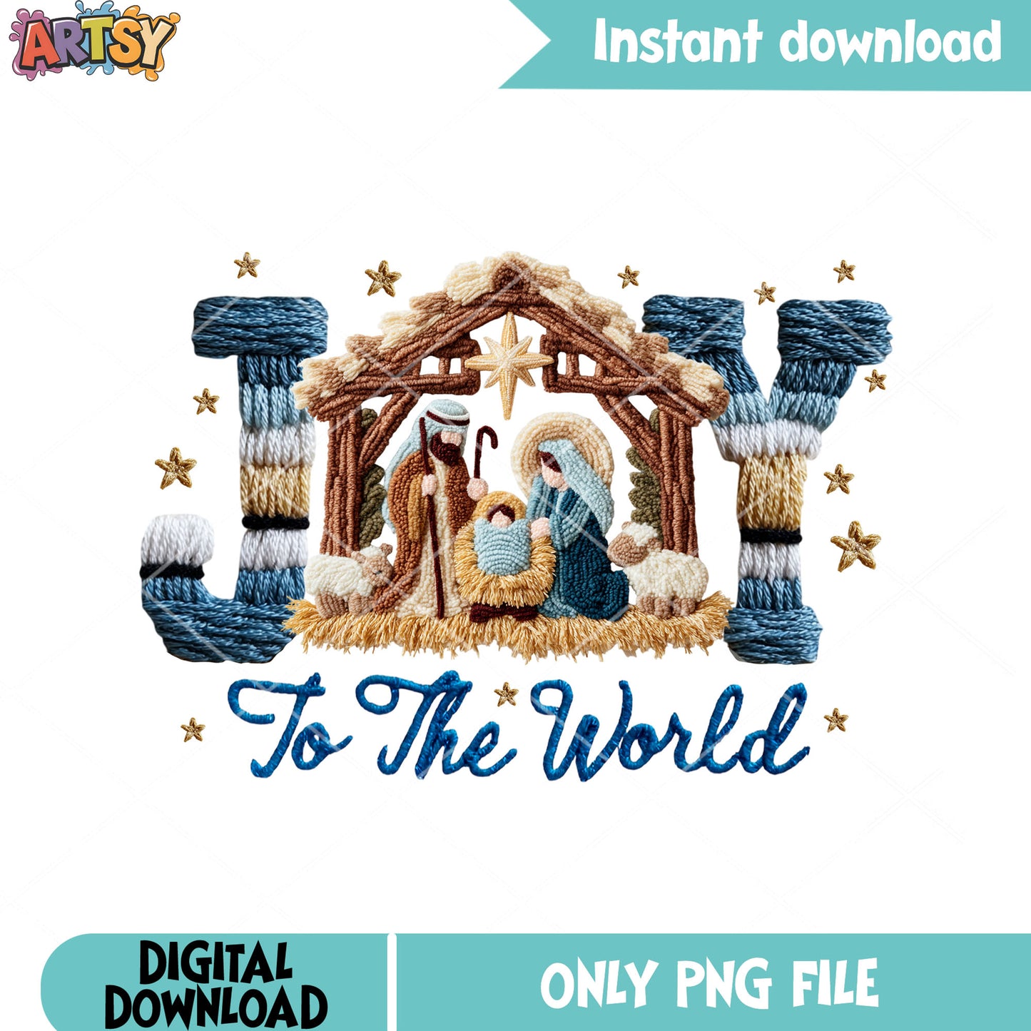Starry night christmas png, jesus png, merry christmas png