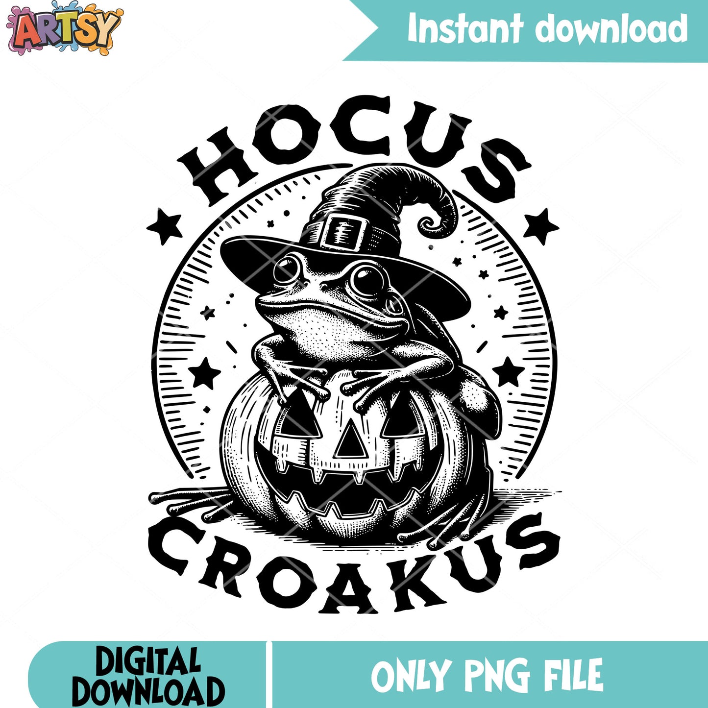 Stary night frog png, jack o latern png, halloween scary png