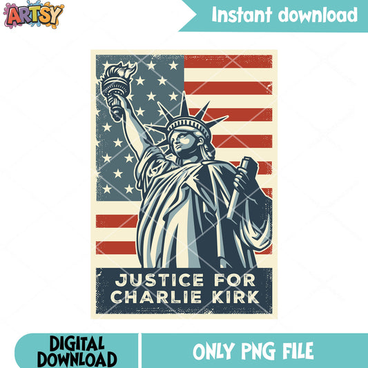 Statue of liberty charlie kirk png, charlie kirk 2025​ png