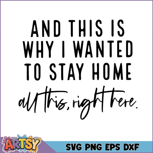 Stay Home SVG Family Quote Design