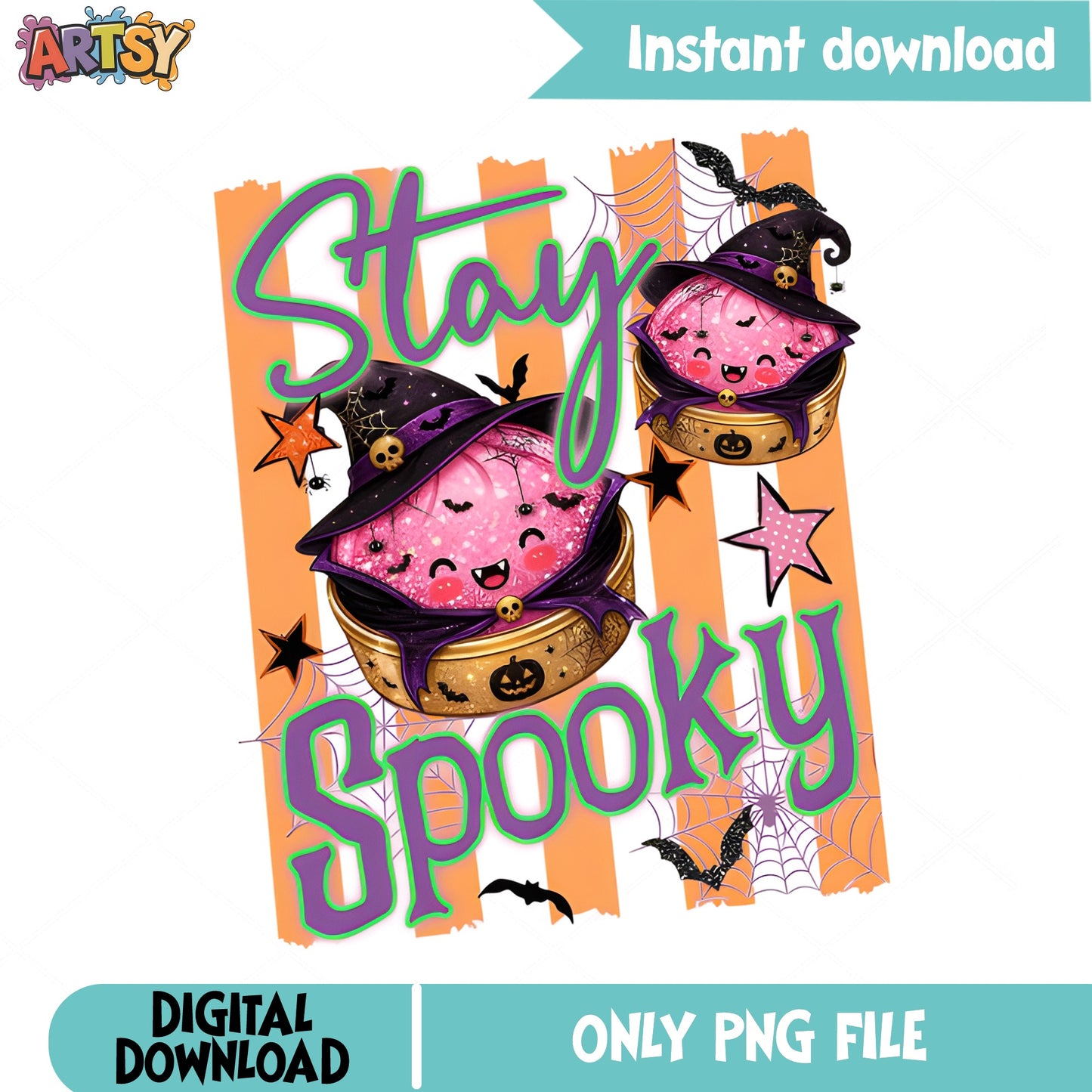 Stay Spooky Witch Cauldron PNG, Halloween PNG, Spooky PNG