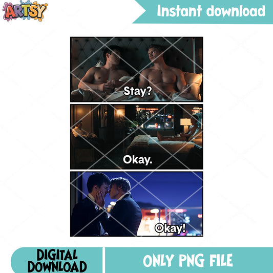 Stay okay and them fck png, shane hollander png, ilya rozanov png