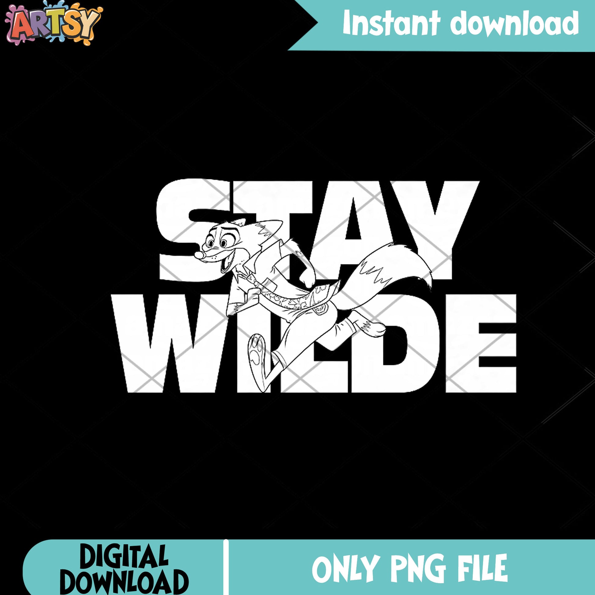 Stay wilde nick png, nick zootopia png, zootopia poster png