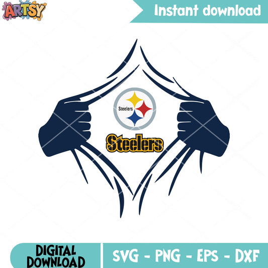 Steelers dc comic nfl svg, pittsburgh steelers​ svg, superman svg